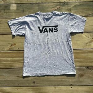 Vans Heather Gray Tee with Black Logo
